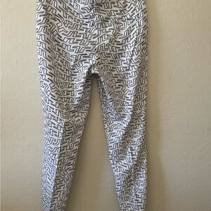J.Lindeberg White and Black Pia Print Pants